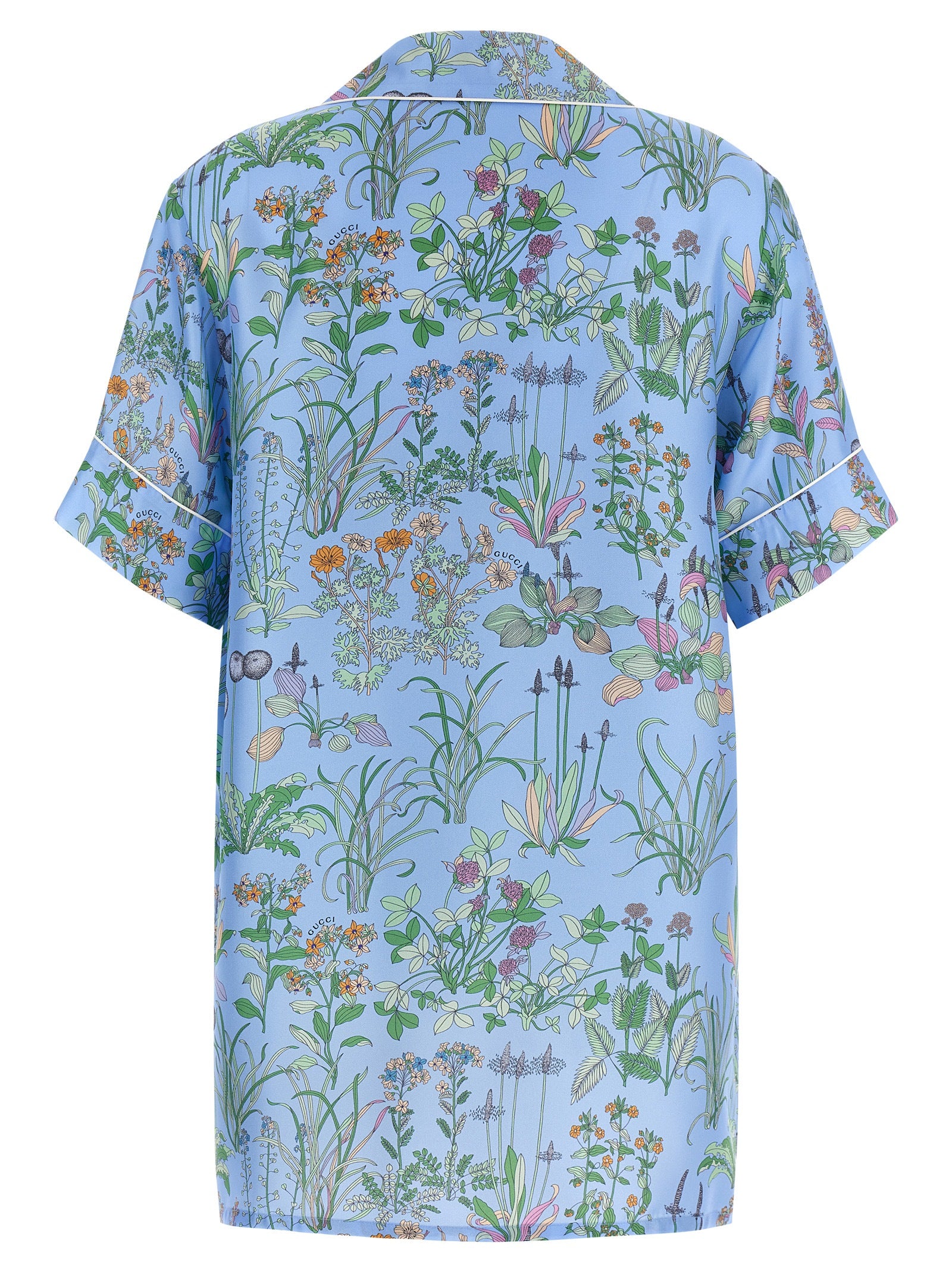 Gucci Blue Silk Blouse