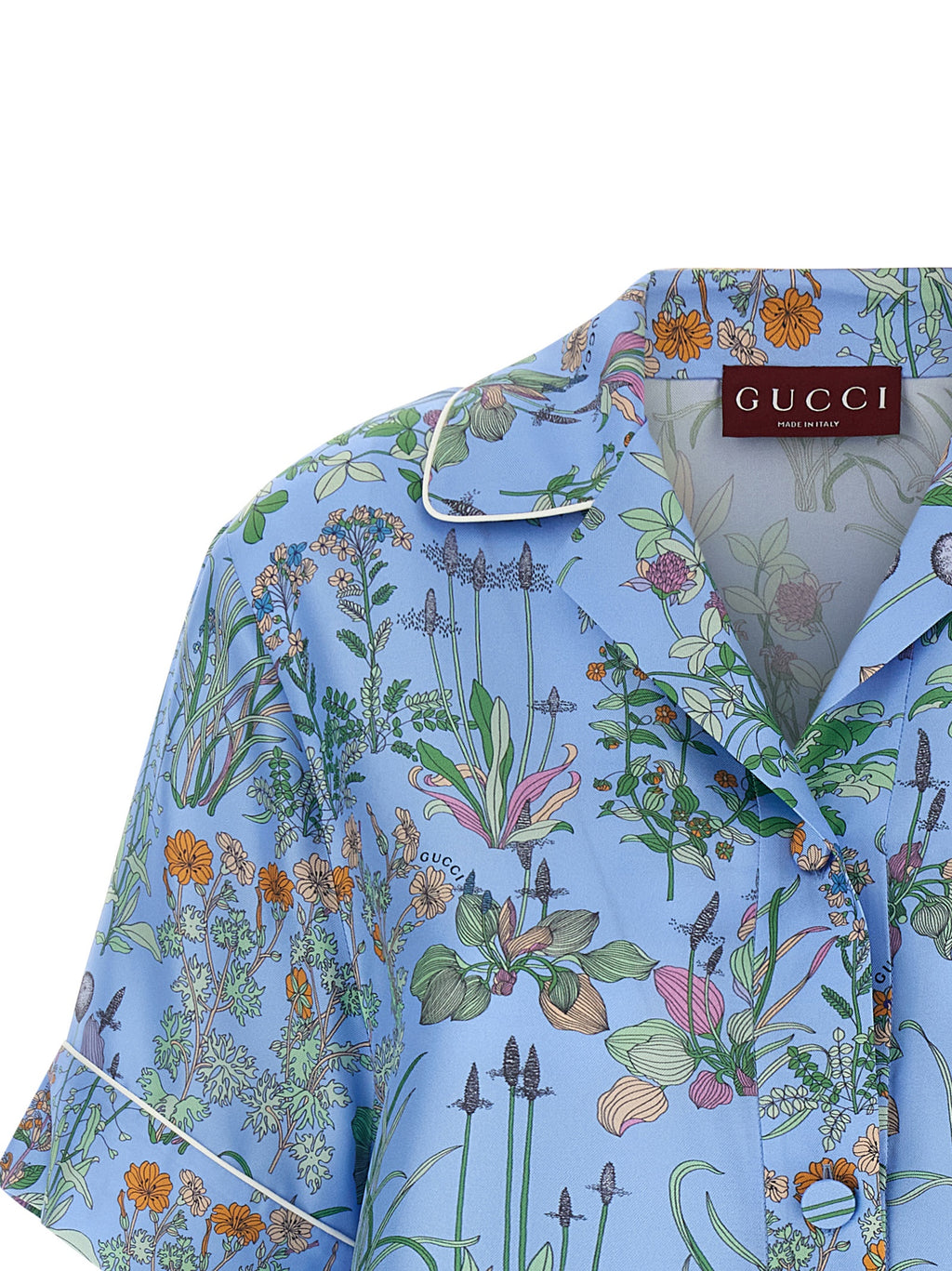 Gucci Blue Silk Blouse