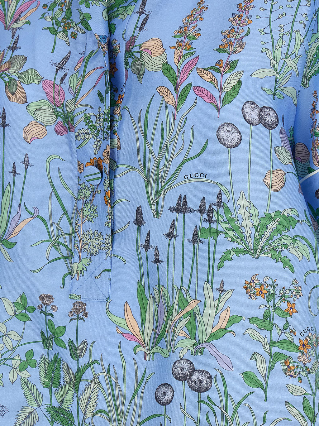 Gucci Blue Silk Blouse