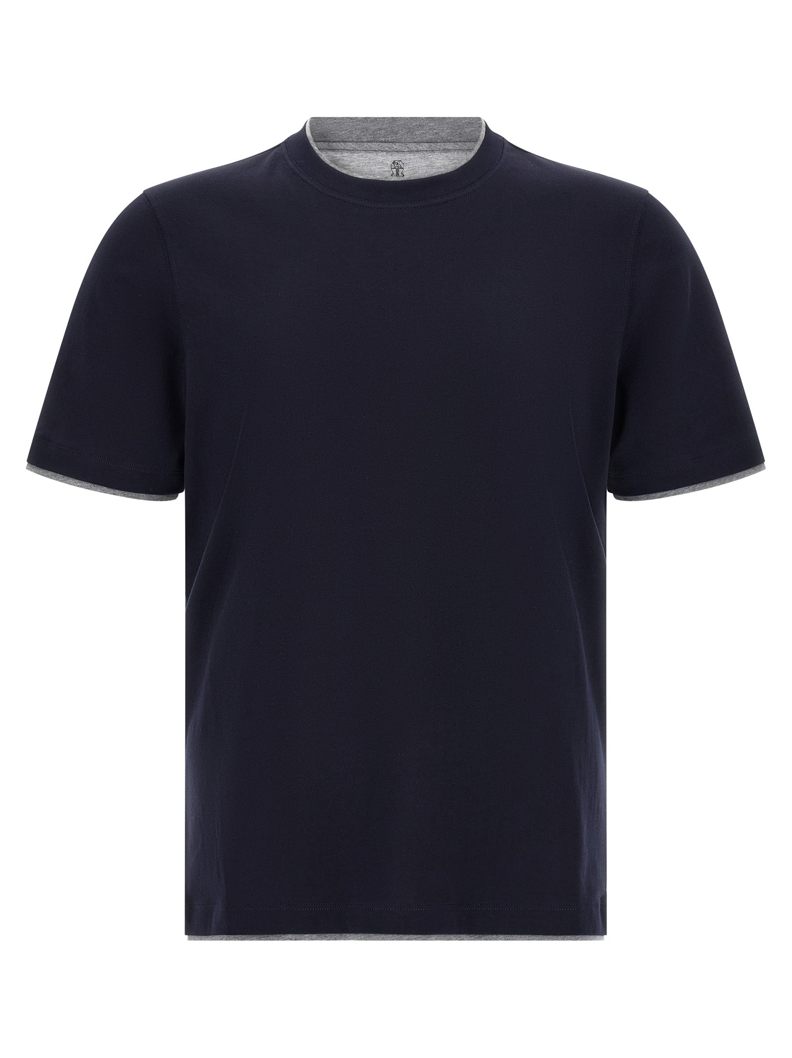 Brunello Cucinelli Blue Cotton T-Shirt