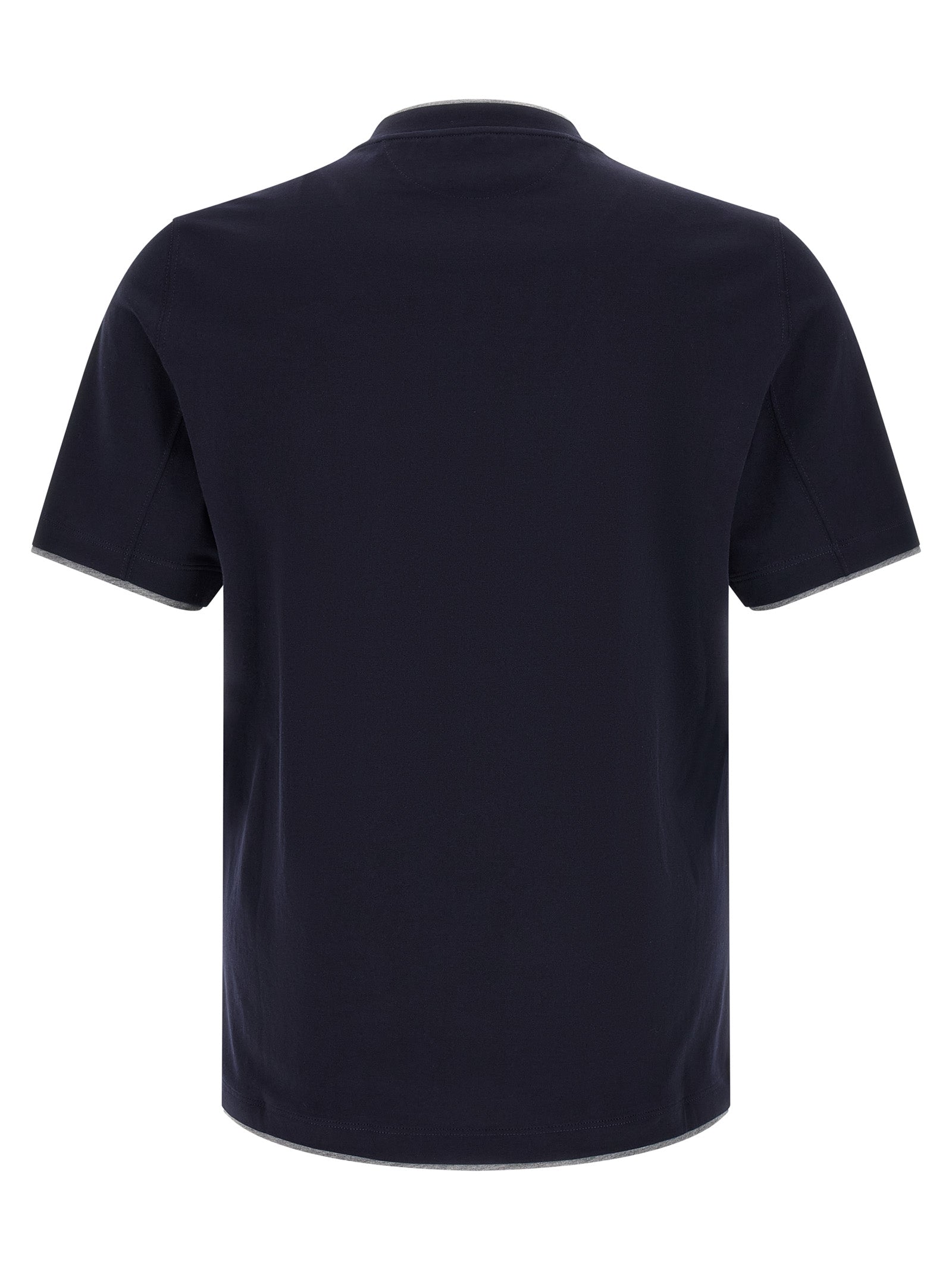 Brunello Cucinelli Blue Cotton T-Shirt