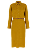 Bicolor Viscose Midi Dress