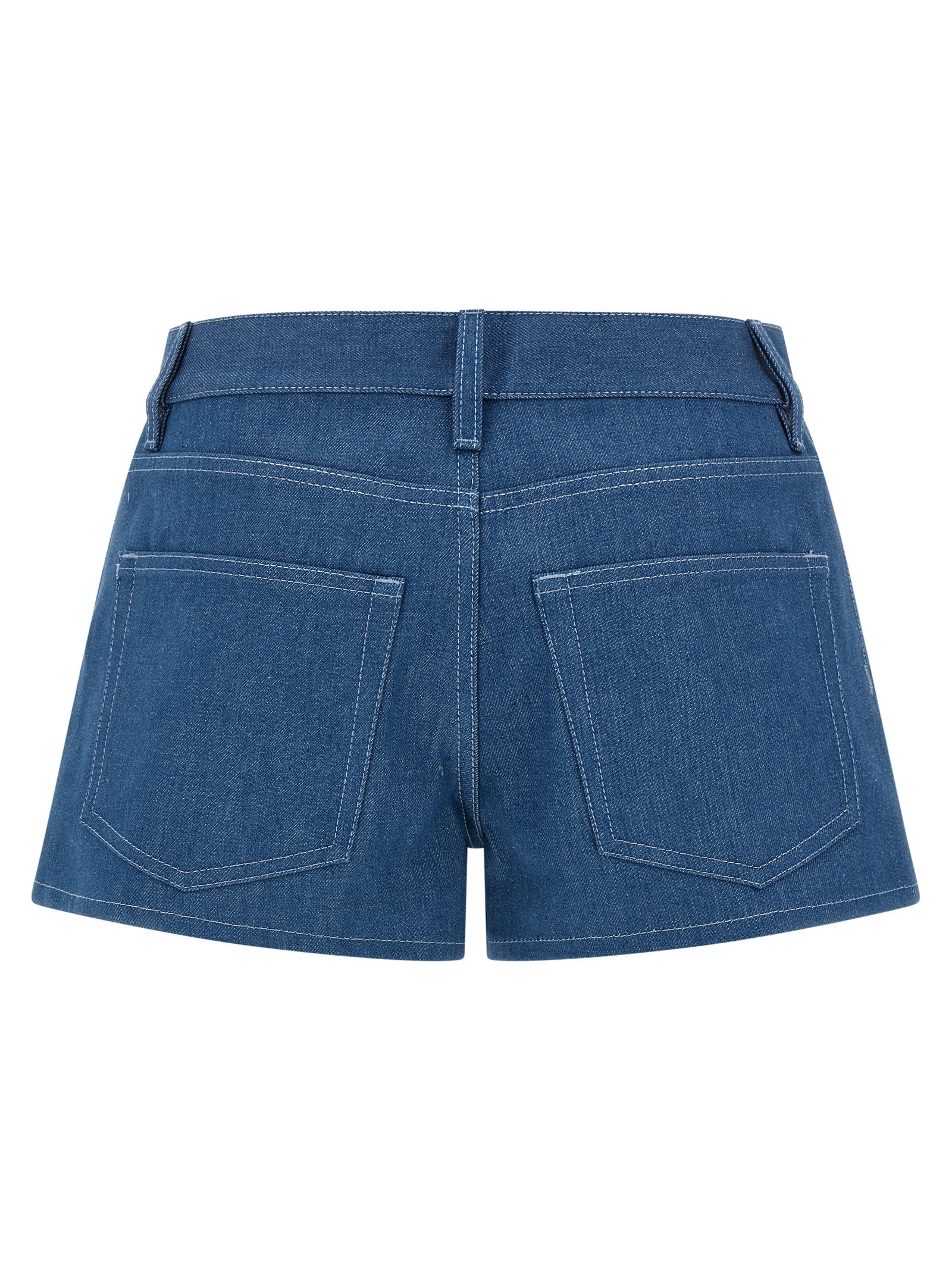 Blue Cotton Bermuda Shorts