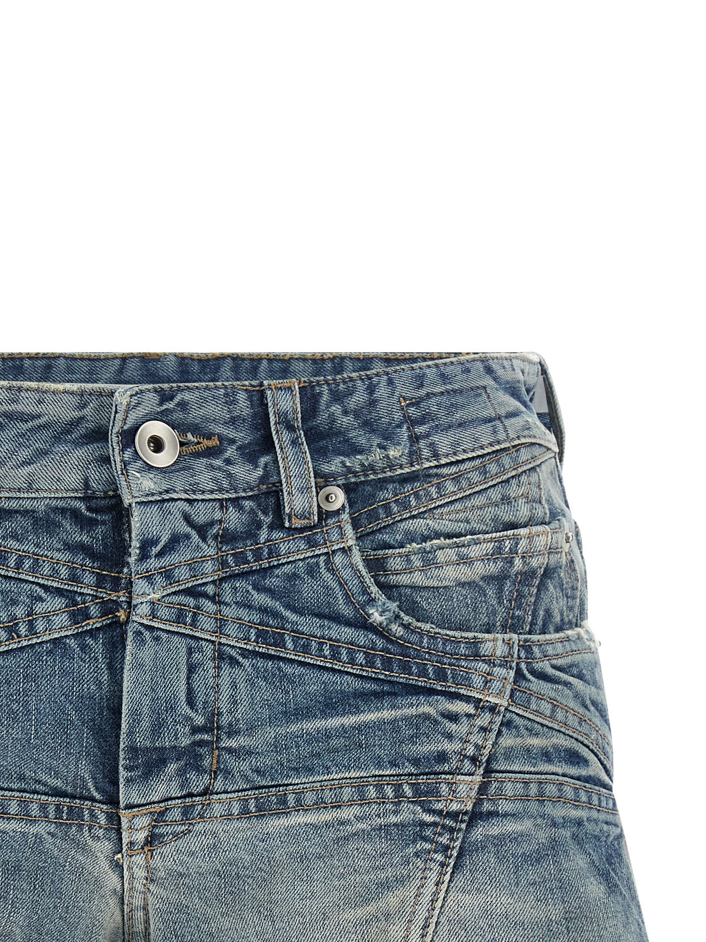 DRKSHDW Blue Cotton Bermuda Shorts