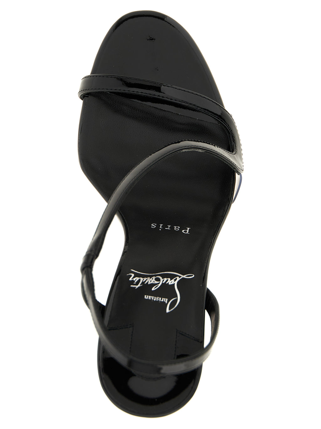 Christian Louboutin Black Calfskin Stiletto Heel Sandals