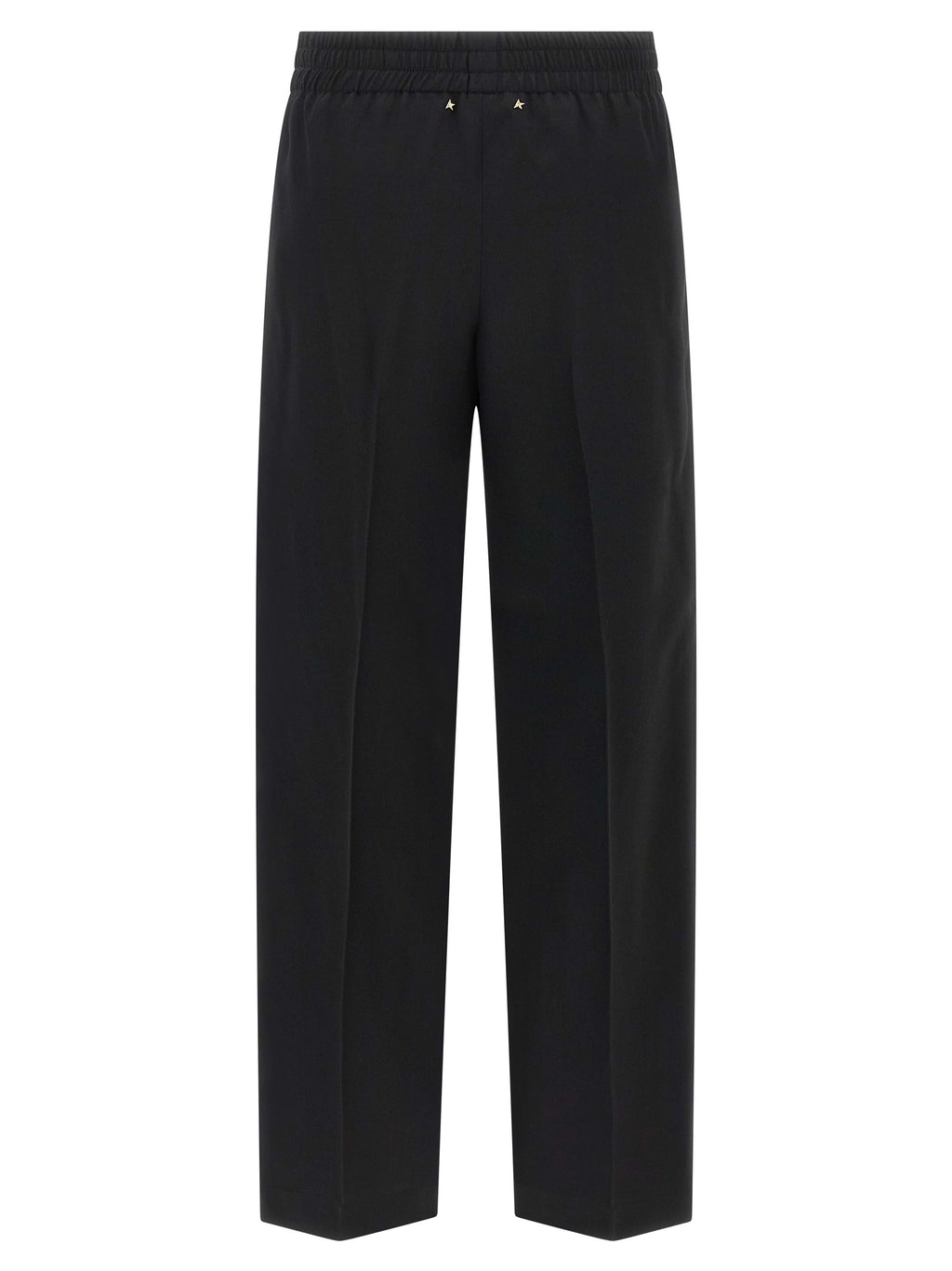 Black Virgin Wool Casual Pants