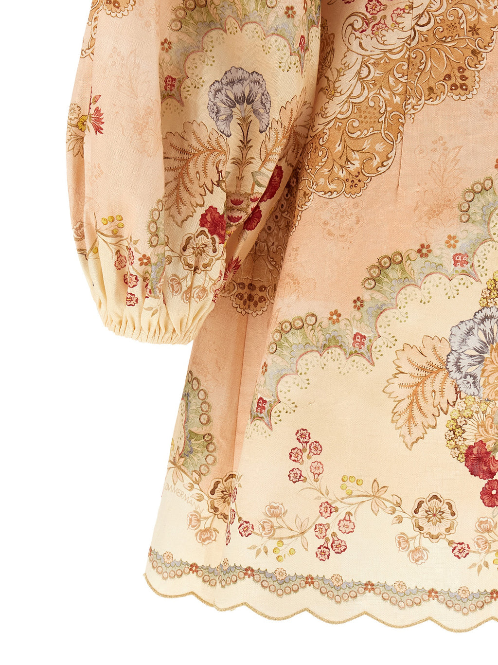 Zimmermann Multicolor Linen Short Dress