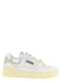 Autry White Cowhide Low Top Sneakers