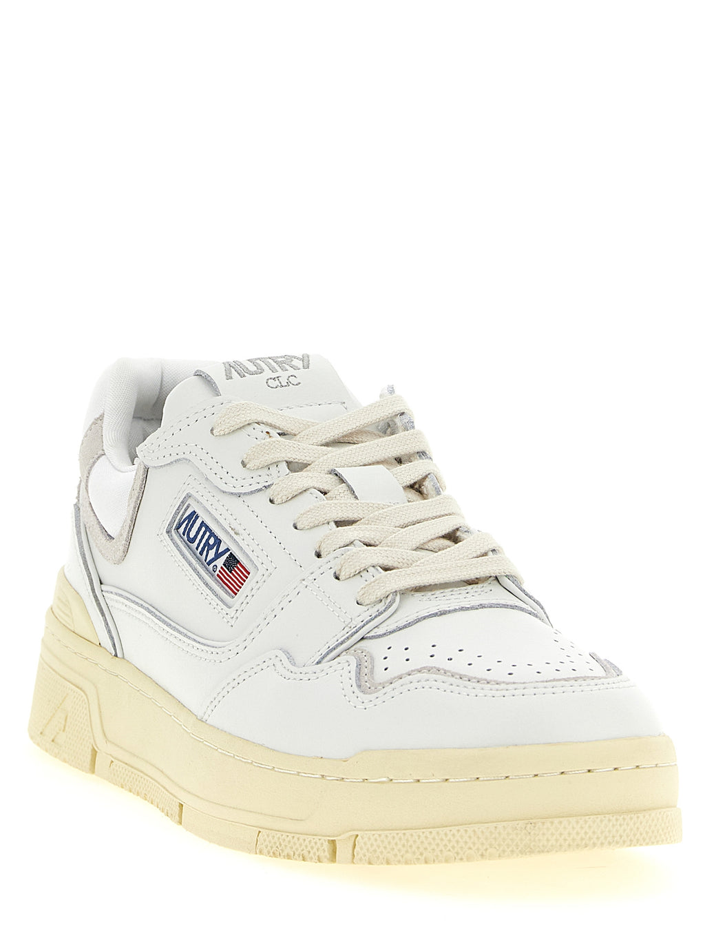 Autry White Cowhide Low Top Sneakers