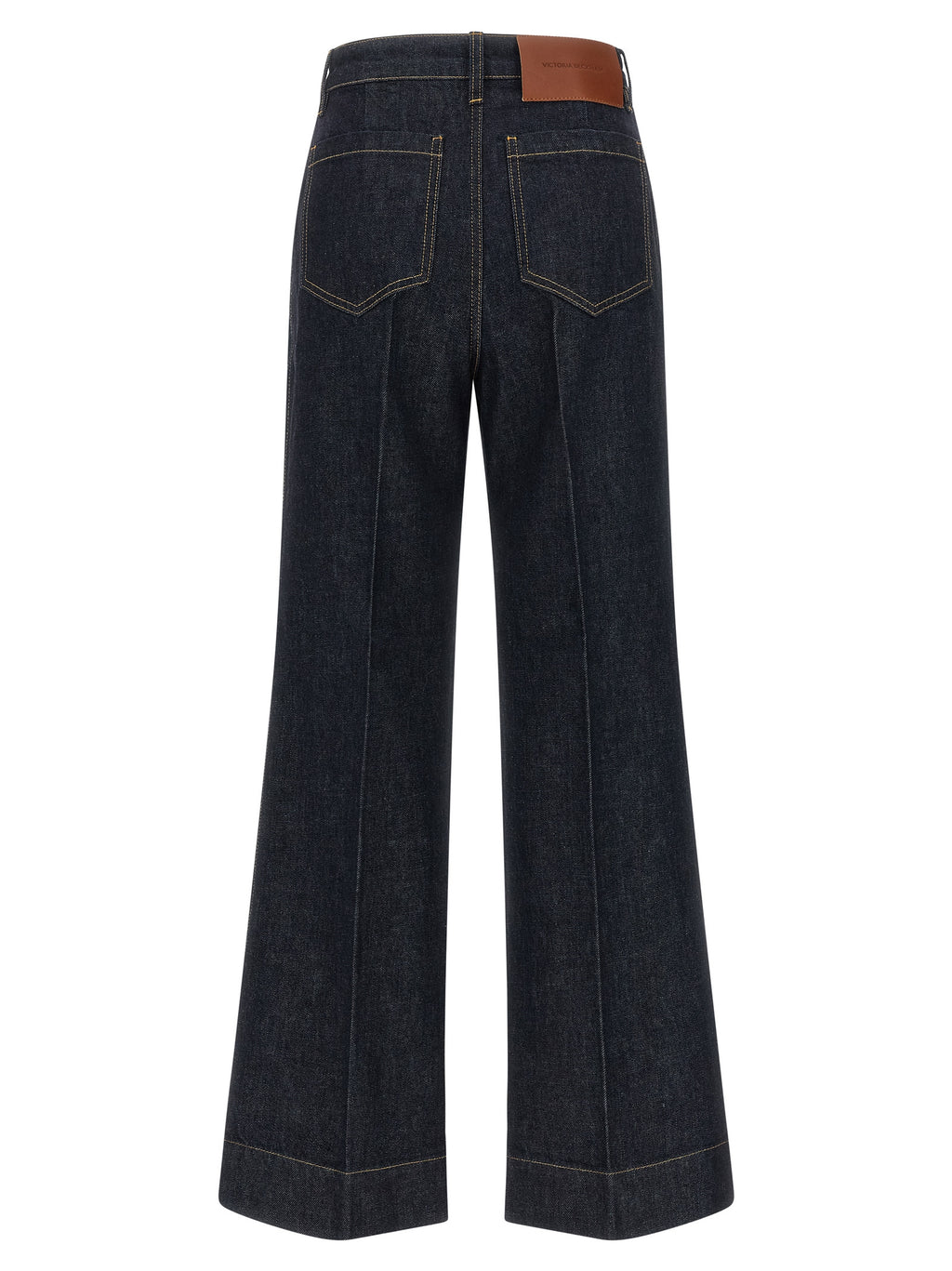 Victoria Beckham Blue Cotton Flared Jeans