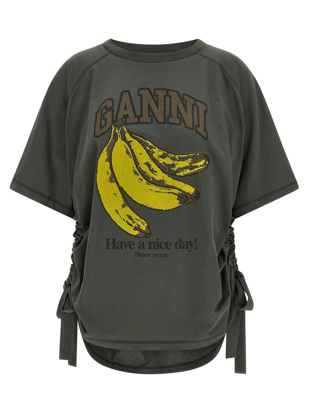 Ganni Gray Organic Cotton Sportswear