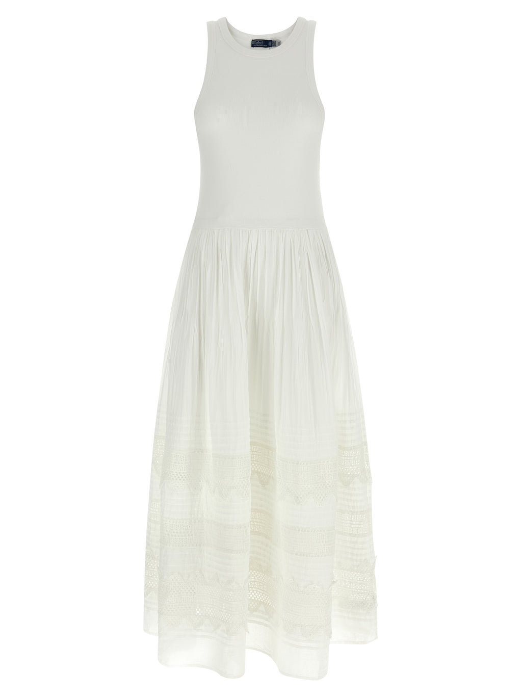 Polo Ralph Lauren White Cotton Midi Dress