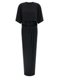 The Andamane Black Polyester Long Dress