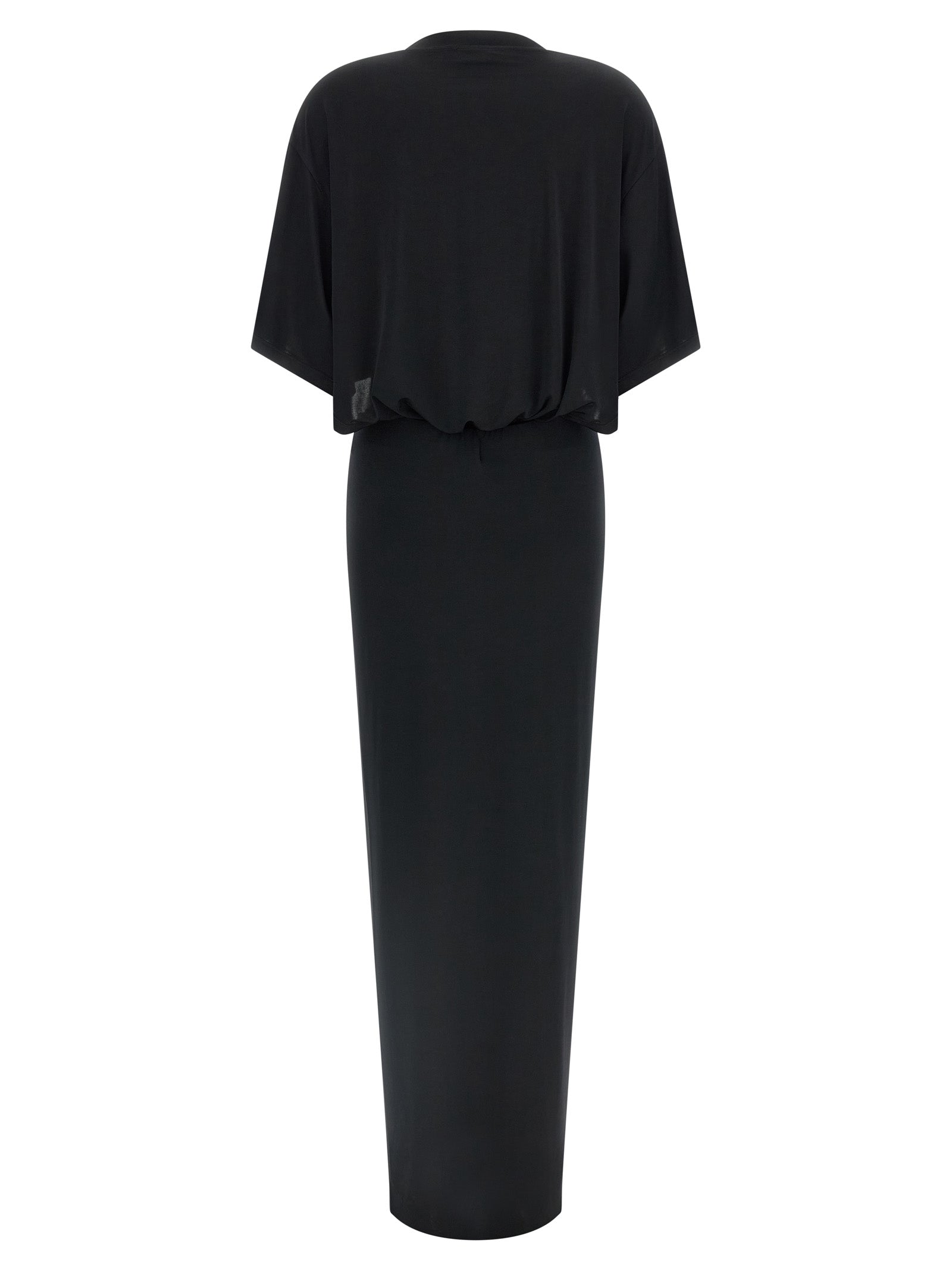 The Andamane Black Polyester Long Dress