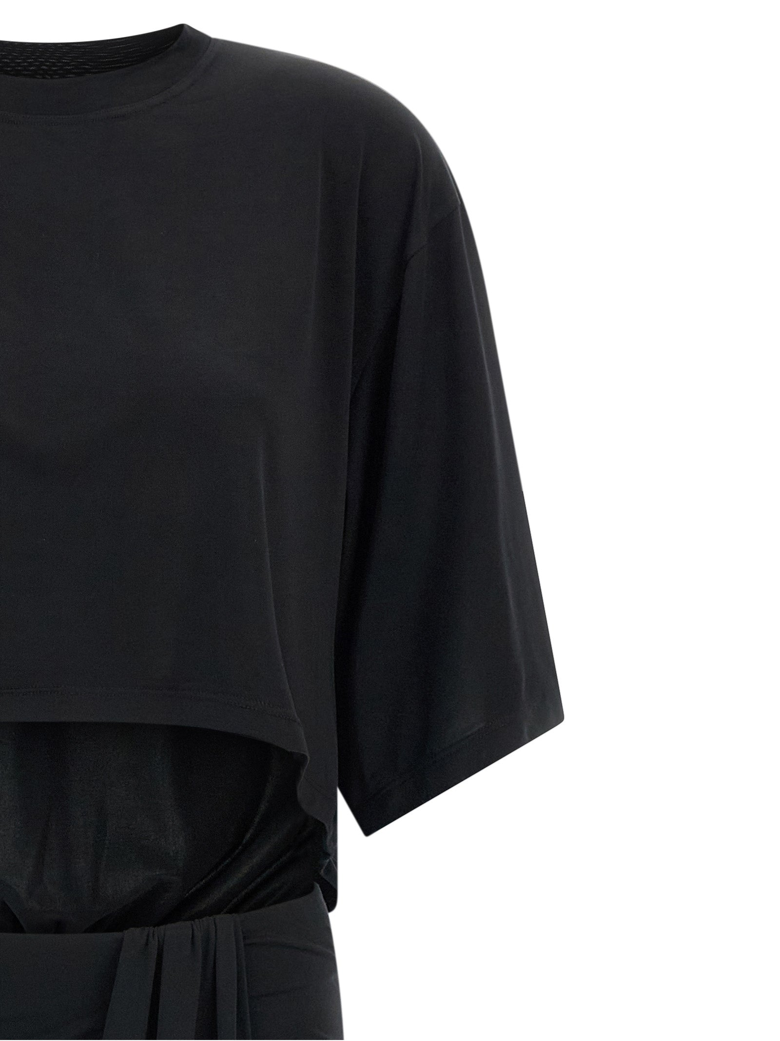 The Andamane Black Polyester Long Dress