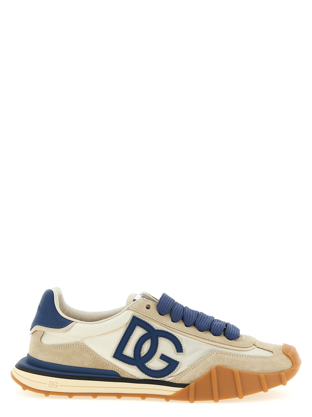 Dolce & Gabbana Blue Calfskin Athletic Sneakers