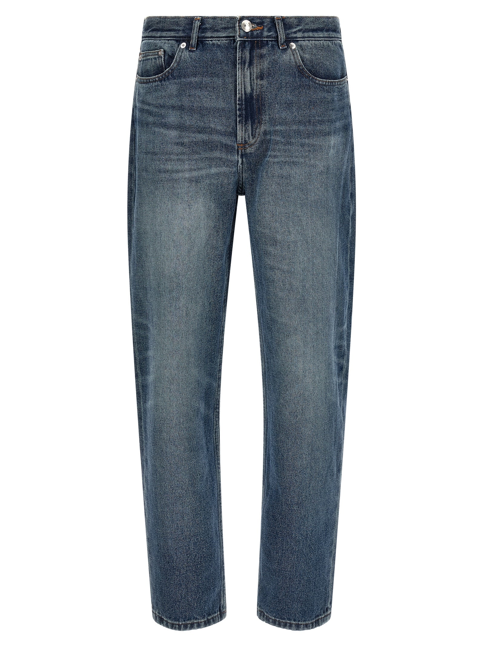 A.P.C. Blue Cotton Straight-Leg Jeans