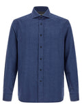 Brunello Cucinelli Blue Cotton Blouse
