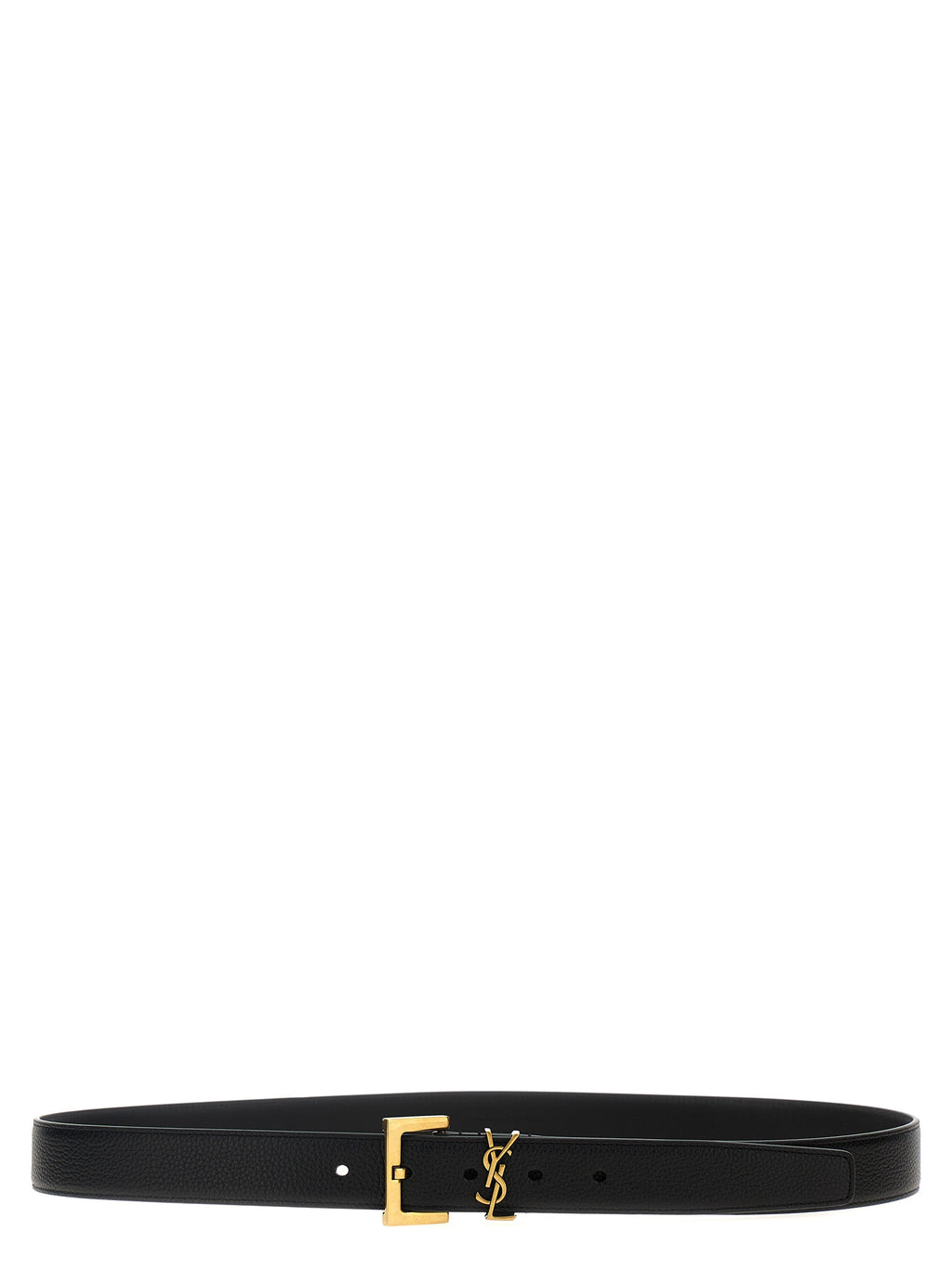 Saint Laurent Black Calfskin Regular Belt