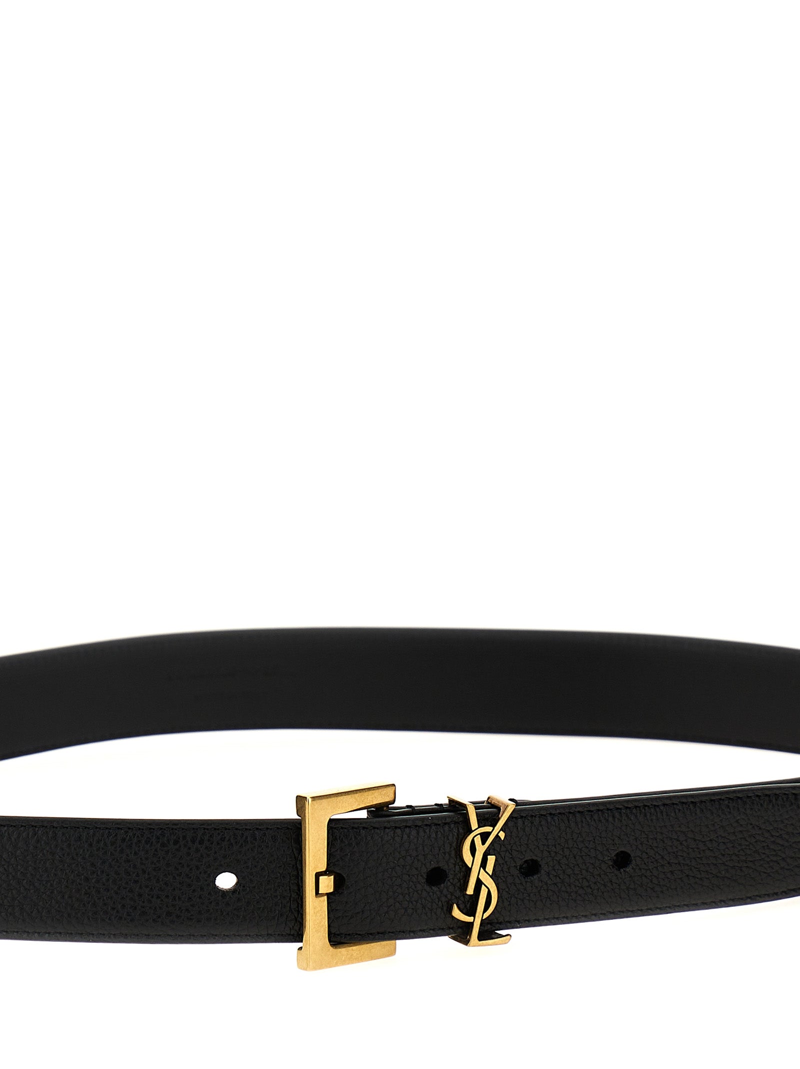 Saint Laurent Black Calfskin Regular Belt