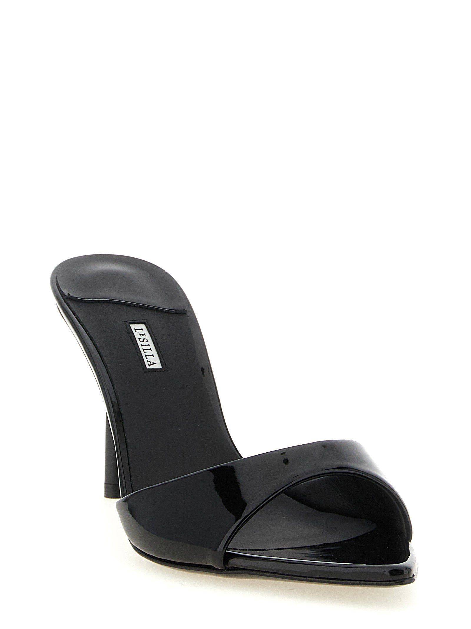 LE SILLA Black Polyethylene Stiletto Heel Sandals