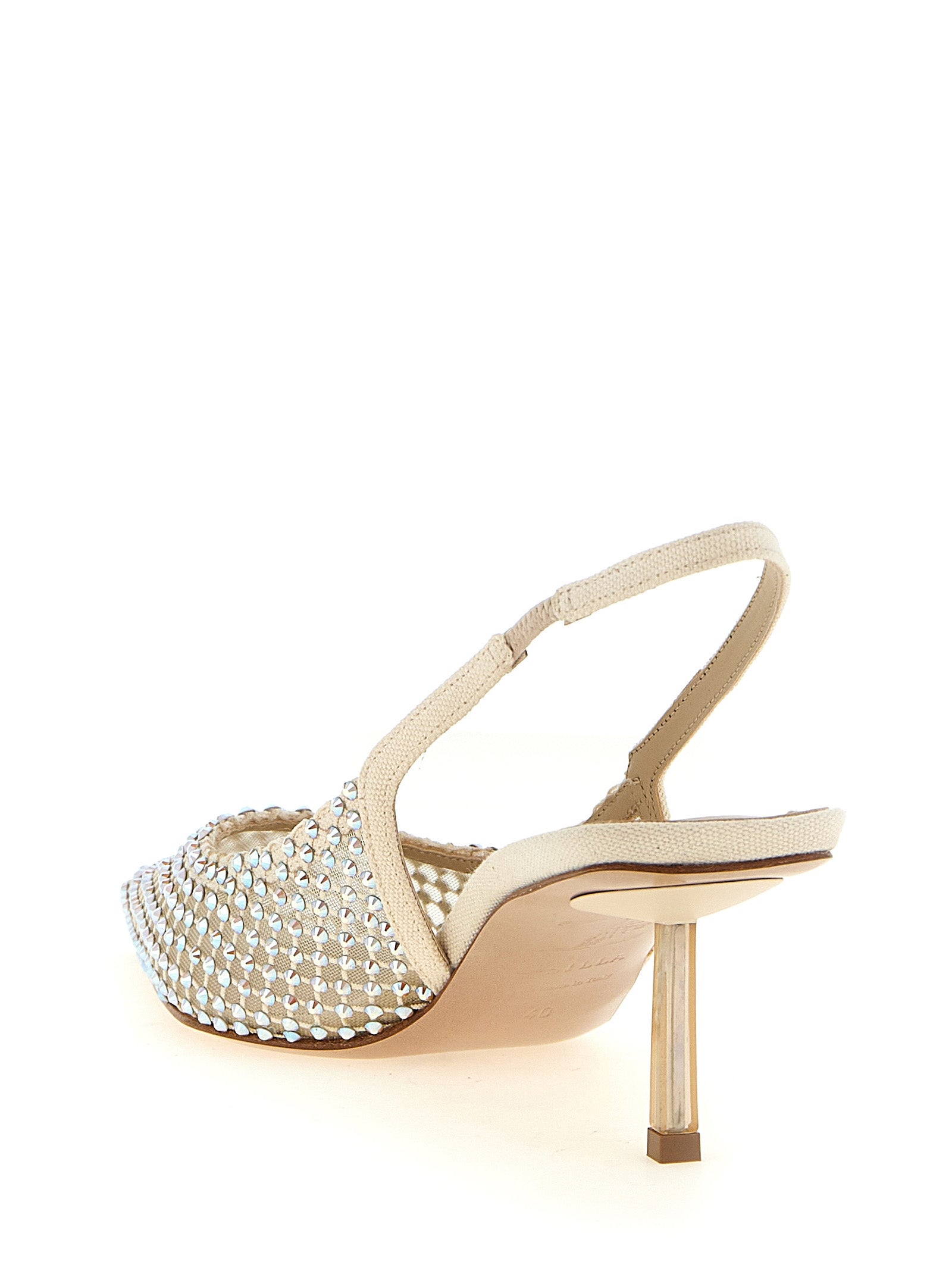 LE SILLA Beige Polyester Mid Heel Pumps