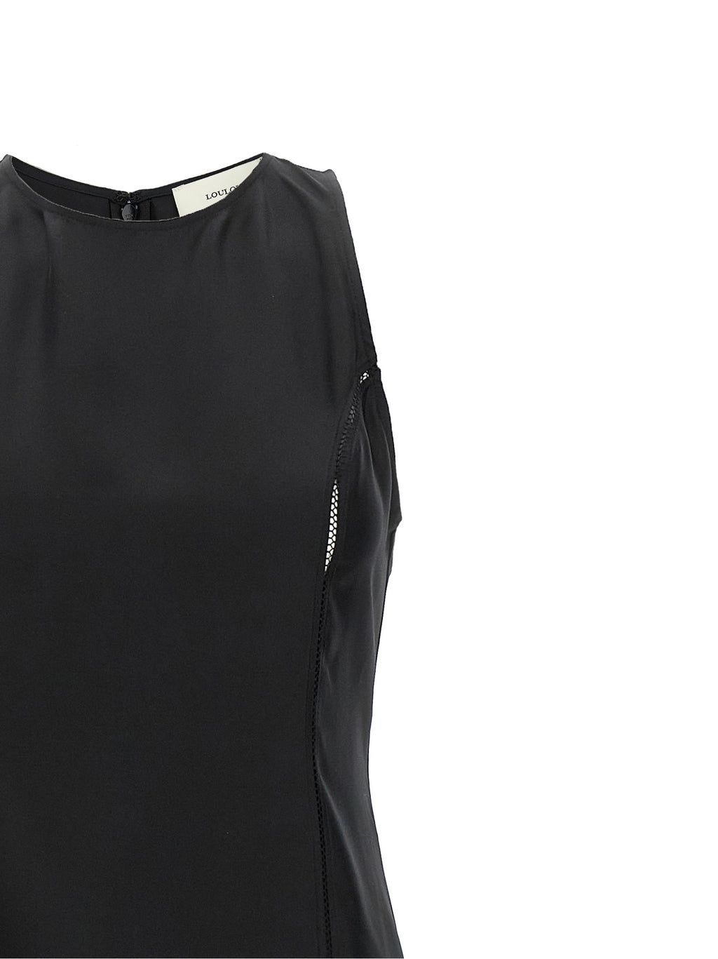 Loulou De Saison Black Silk Midi Dress