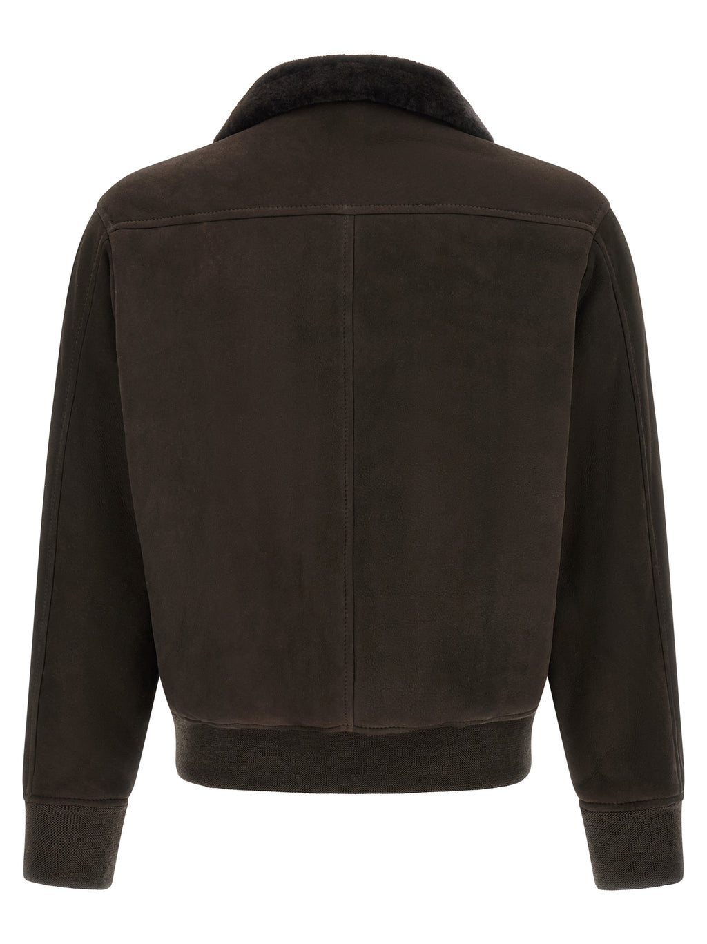 GIORGIO BRATO Brown Lamb Leather Leather Jacket