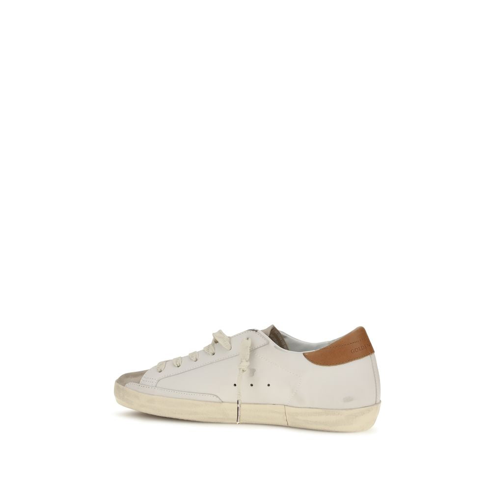 Golden Goose White Calf Leather Bos Taurus Low Top Sneakers