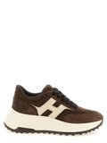 Hogan Brown Calfskin Athletic Sneakers