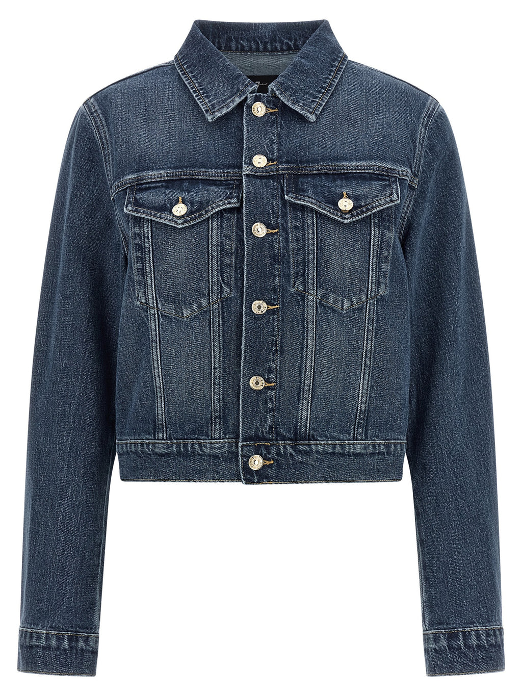 7 For All Mankind Blue Cotton Denim Jacket