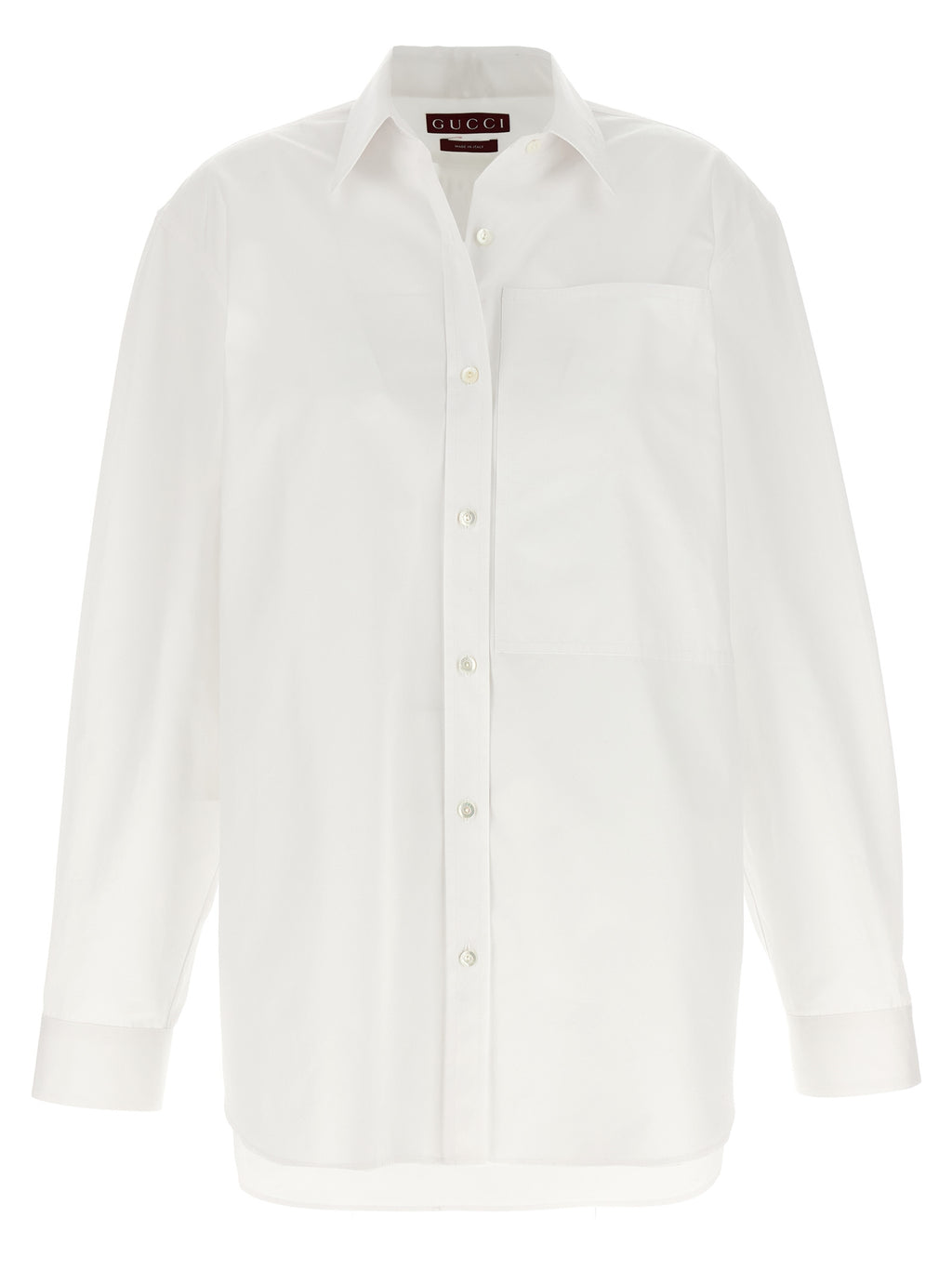 Gucci White Cotton Blouse