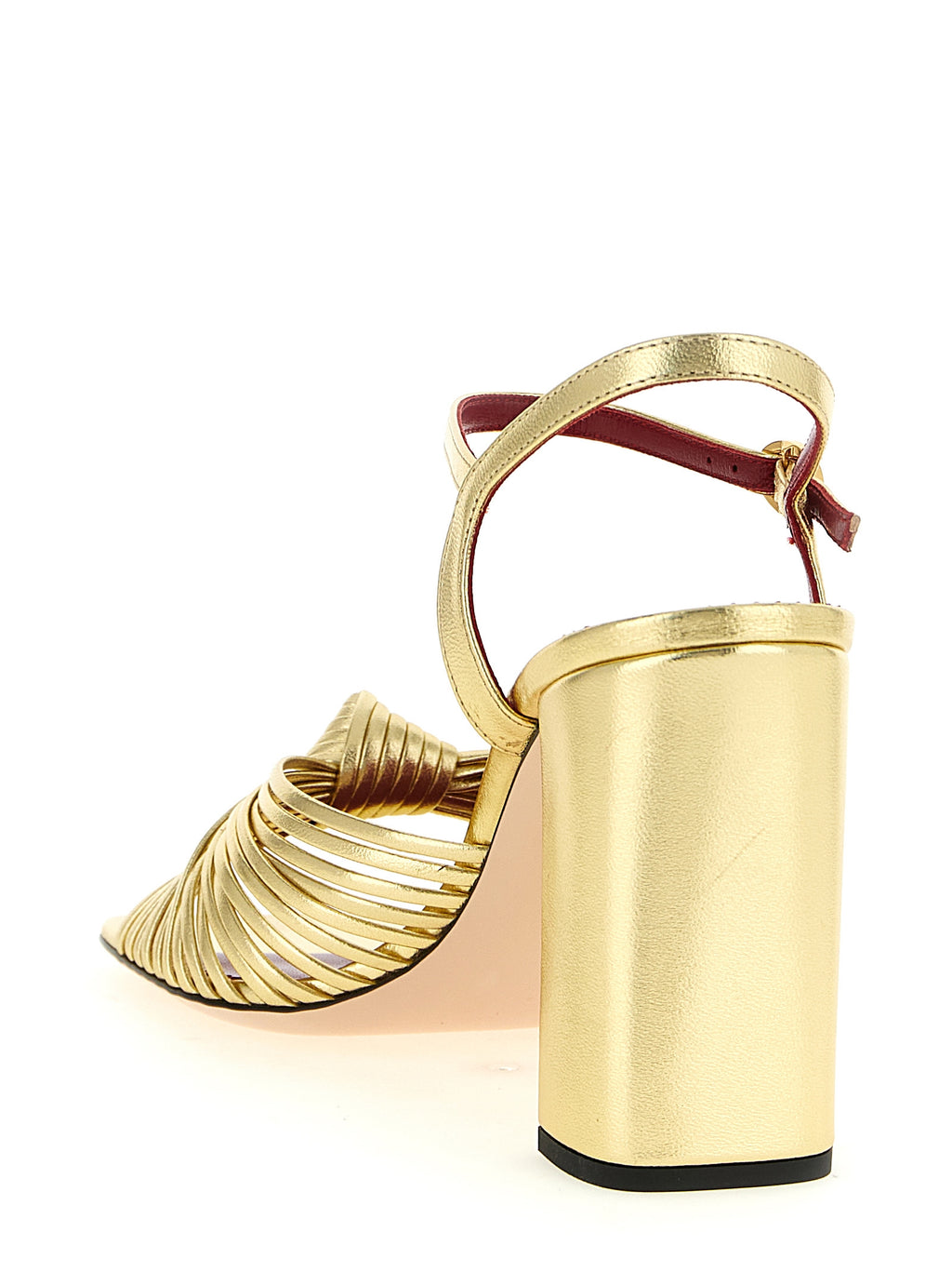 Valentino Garavani Gold Goatskin Stiletto Heel Sandals