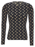 Marine Serre Black Polyamide Long Sleeve T-Shirt