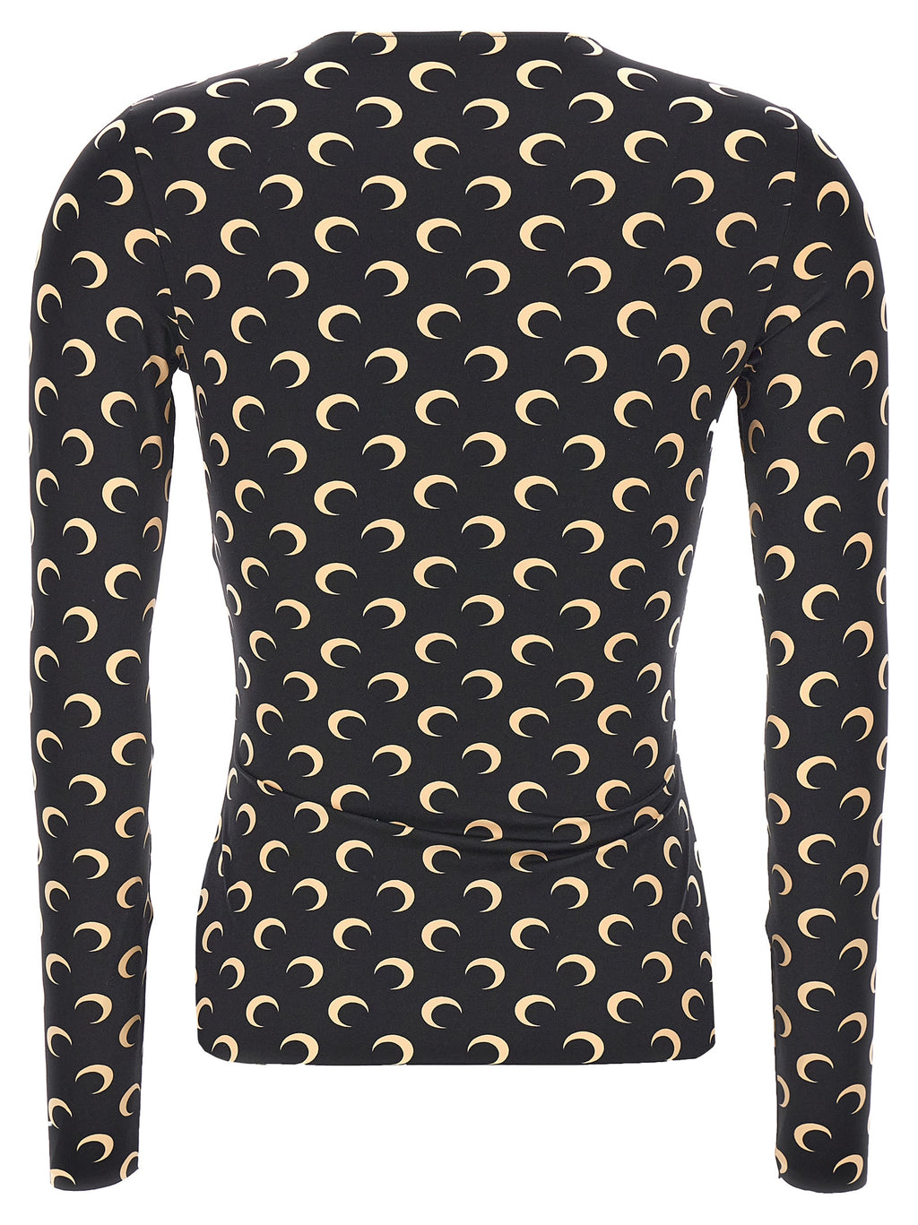 Marine Serre Black Polyamide Long Sleeve T-Shirt