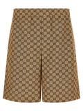Gucci Beige Linen Bermuda Shorts