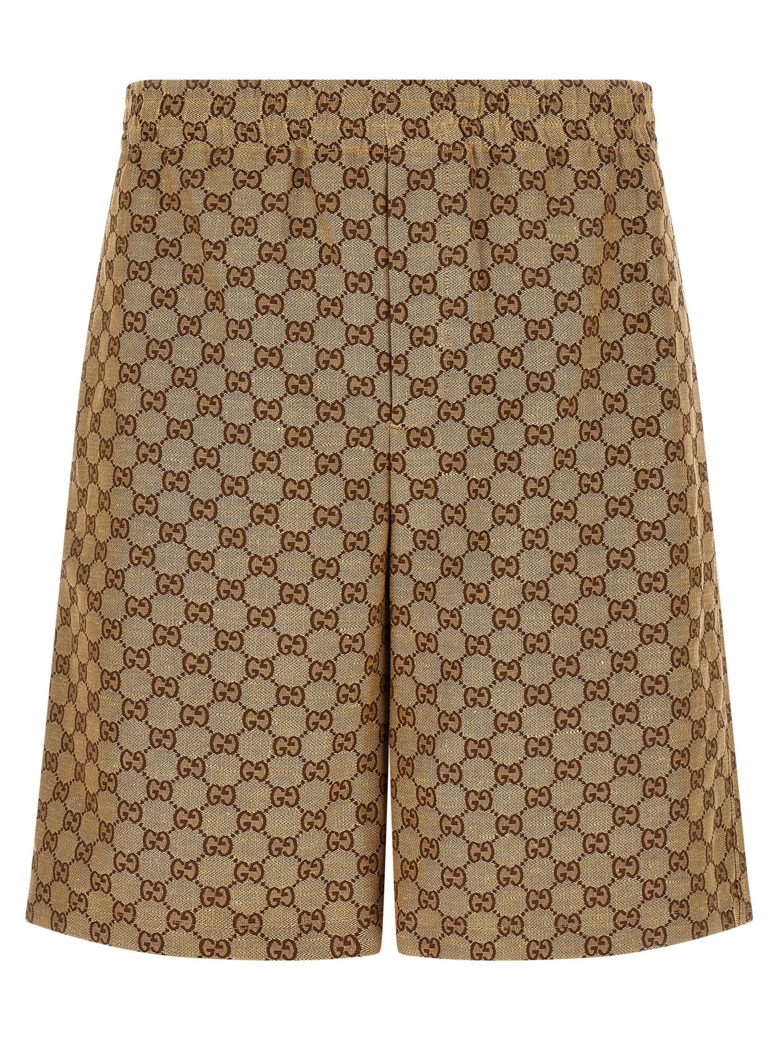 Gucci Beige Linen Bermuda Shorts