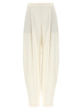 Brunello Cucinelli White Silk Casual Pants
