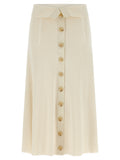Zimmermann Beige Viscose Midi Skirt
