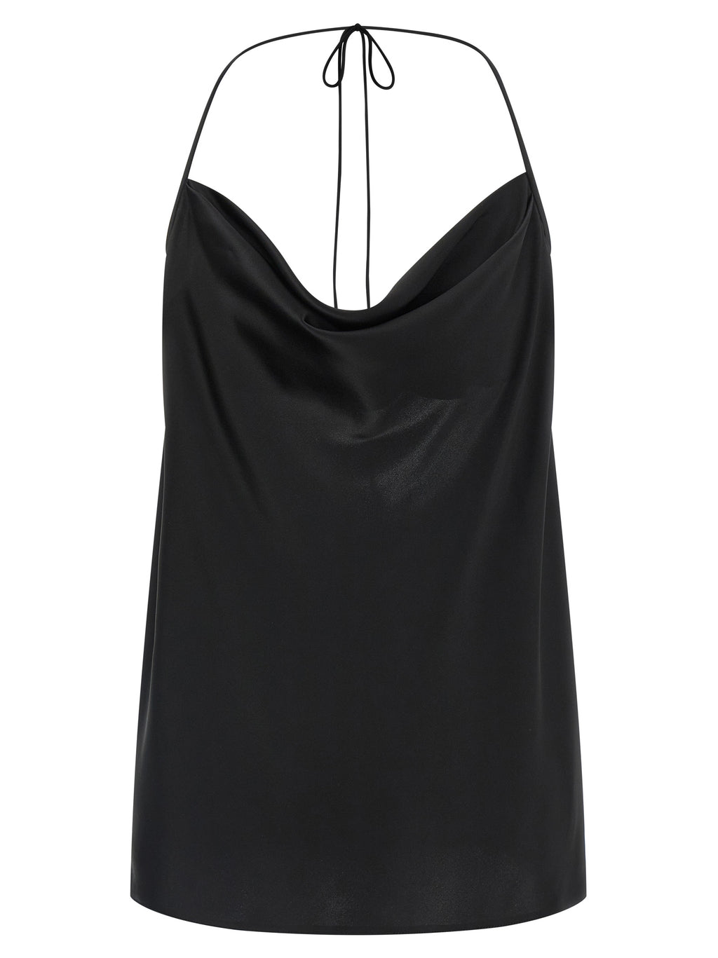Valentino Garavani Black Silk Tank Tops