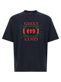 Gucci Blue Cotton T-Shirt