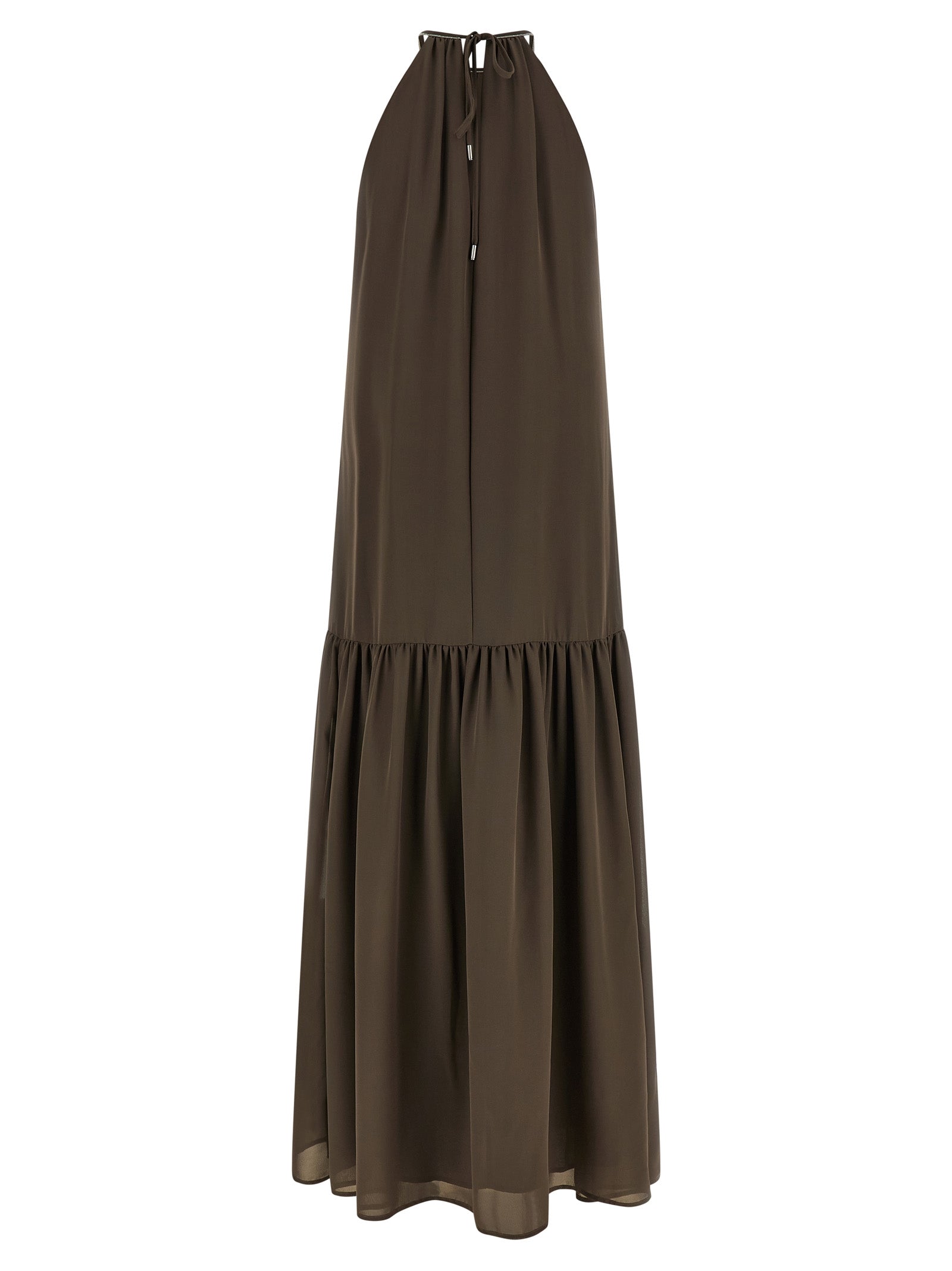 Peserico Brown Polyester Long Dress