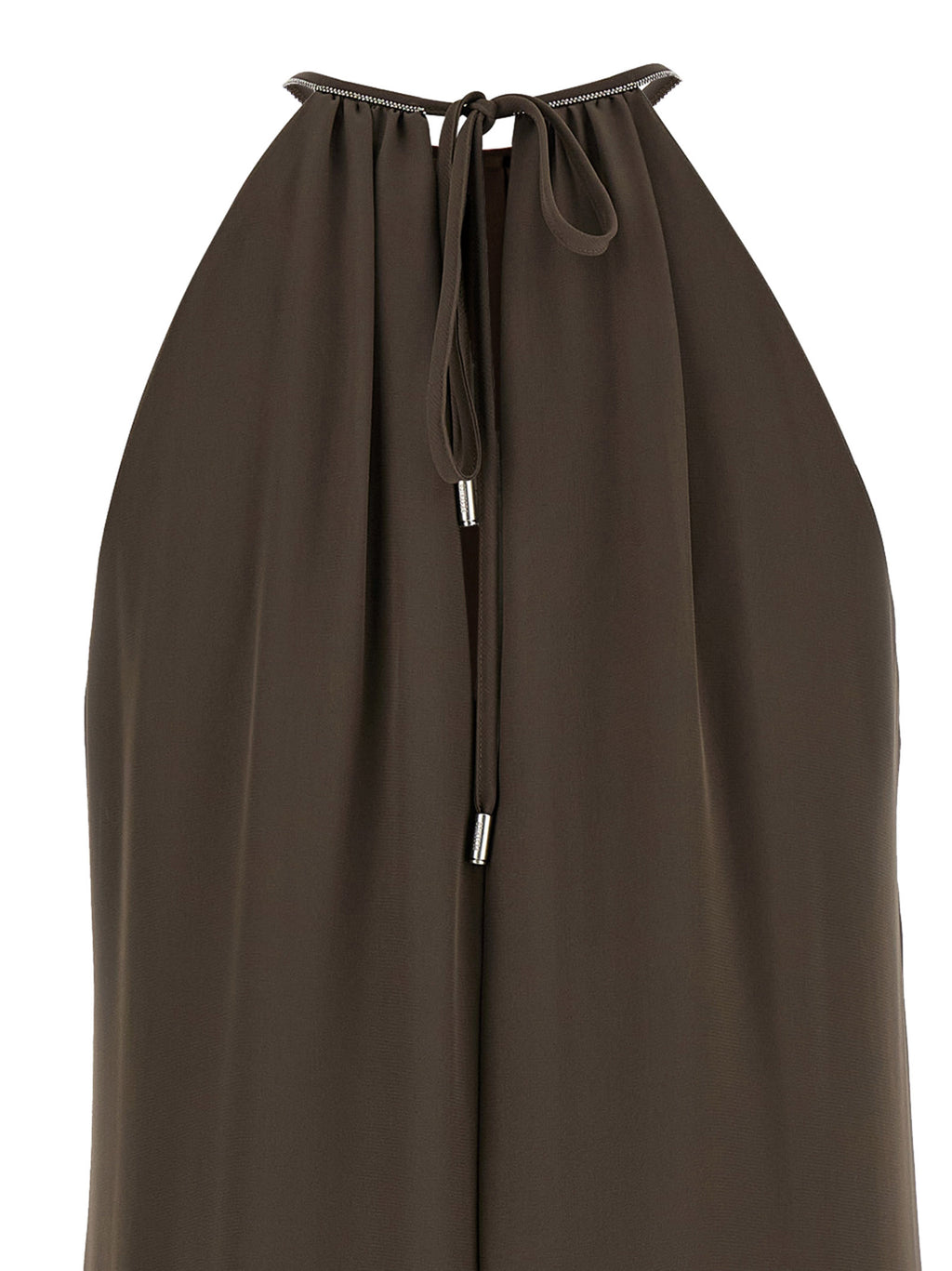 Peserico Brown Polyester Long Dress
