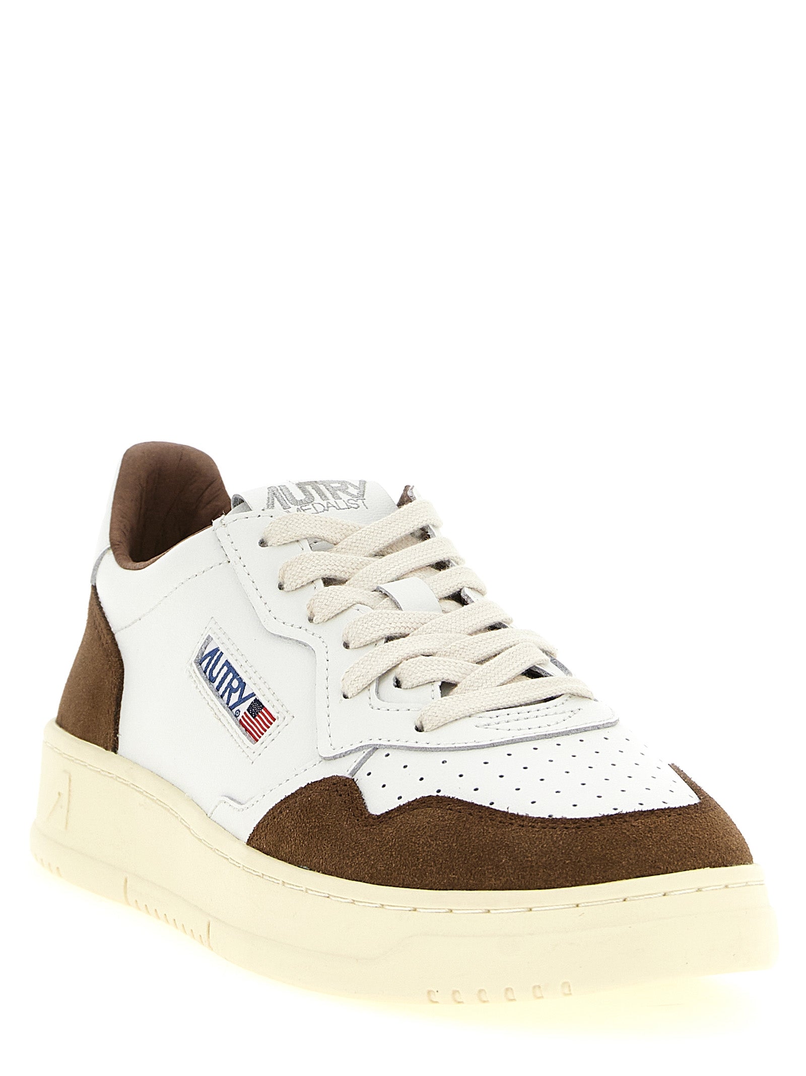 Autry Brown Cowhide Low Top Sneakers
