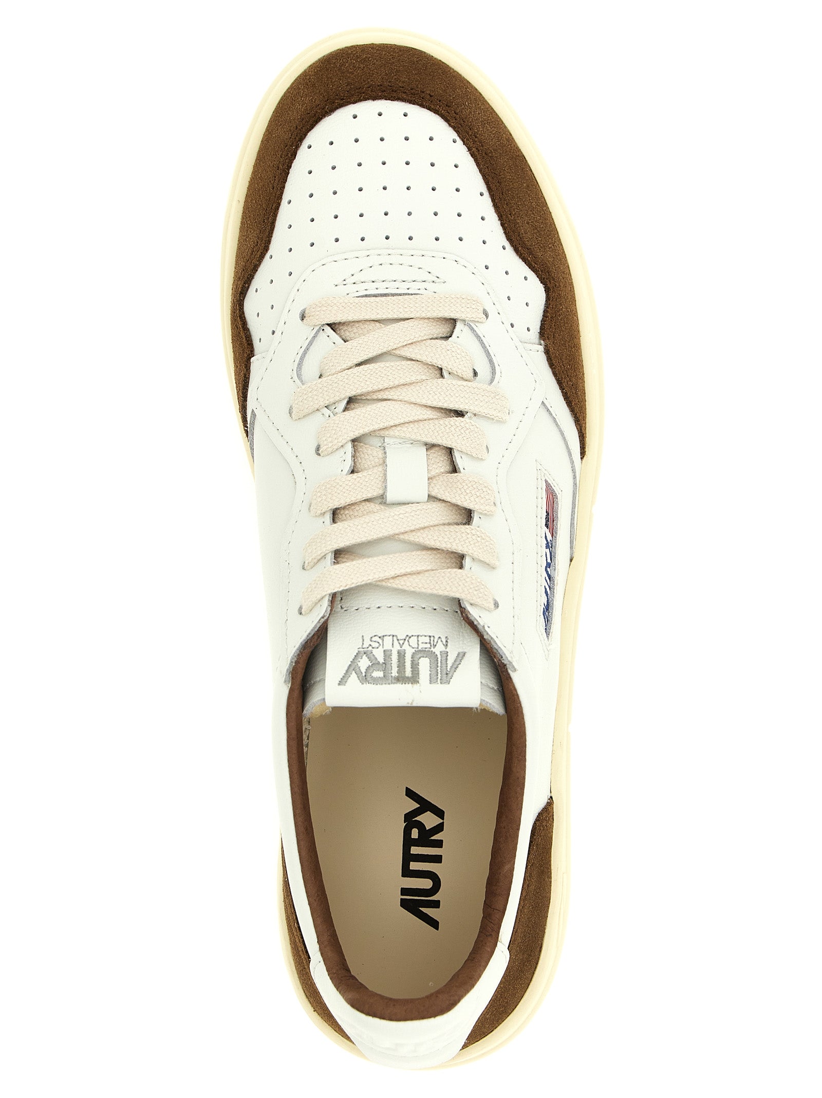 Autry Brown Cowhide Low Top Sneakers