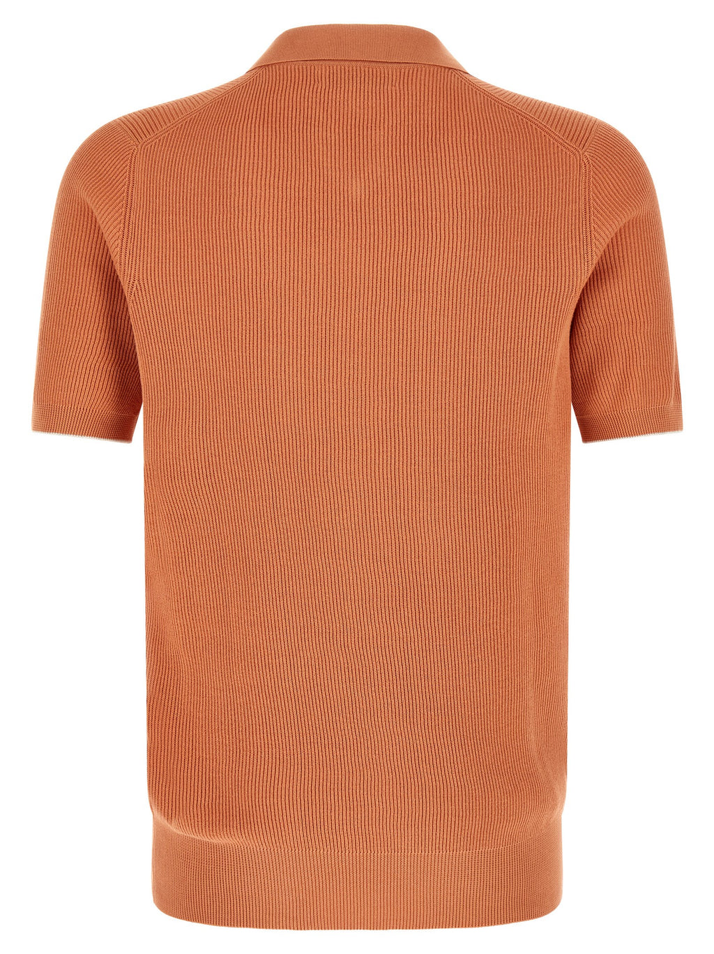 Brunello Cucinelli Orange Cotton Polo Shirt