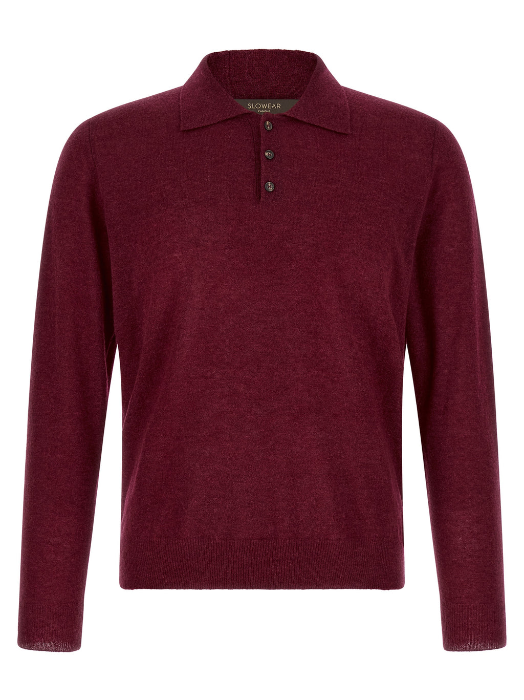 ZANONE Bordeaux Cashmere Polo Shirt