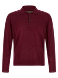 ZANONE Bordeaux Cashmere Polo Shirt