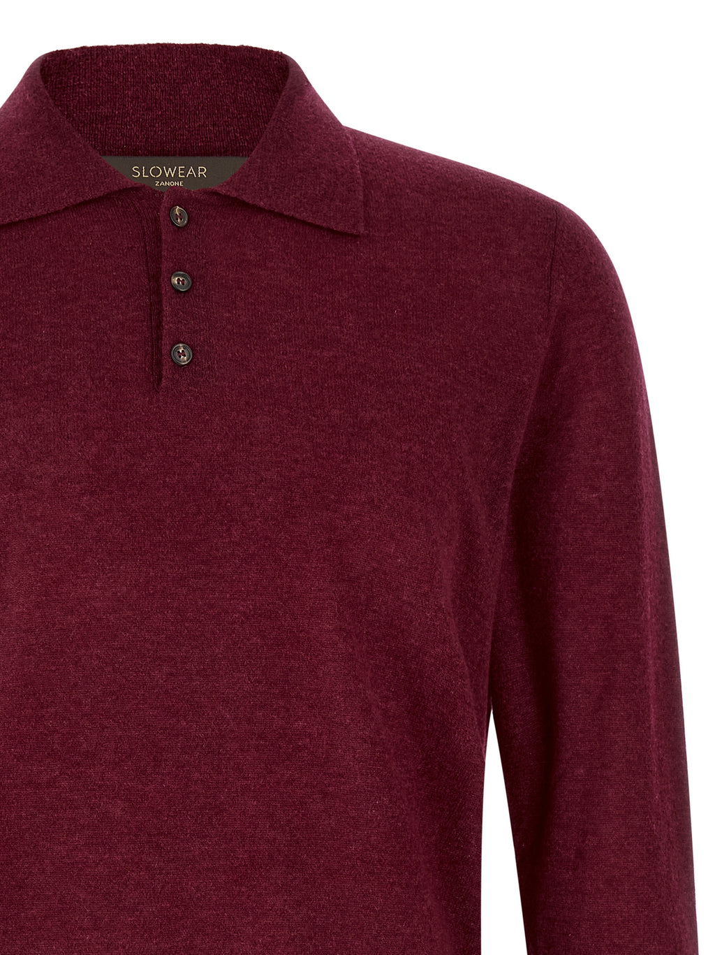 ZANONE Bordeaux Cashmere Polo Shirt