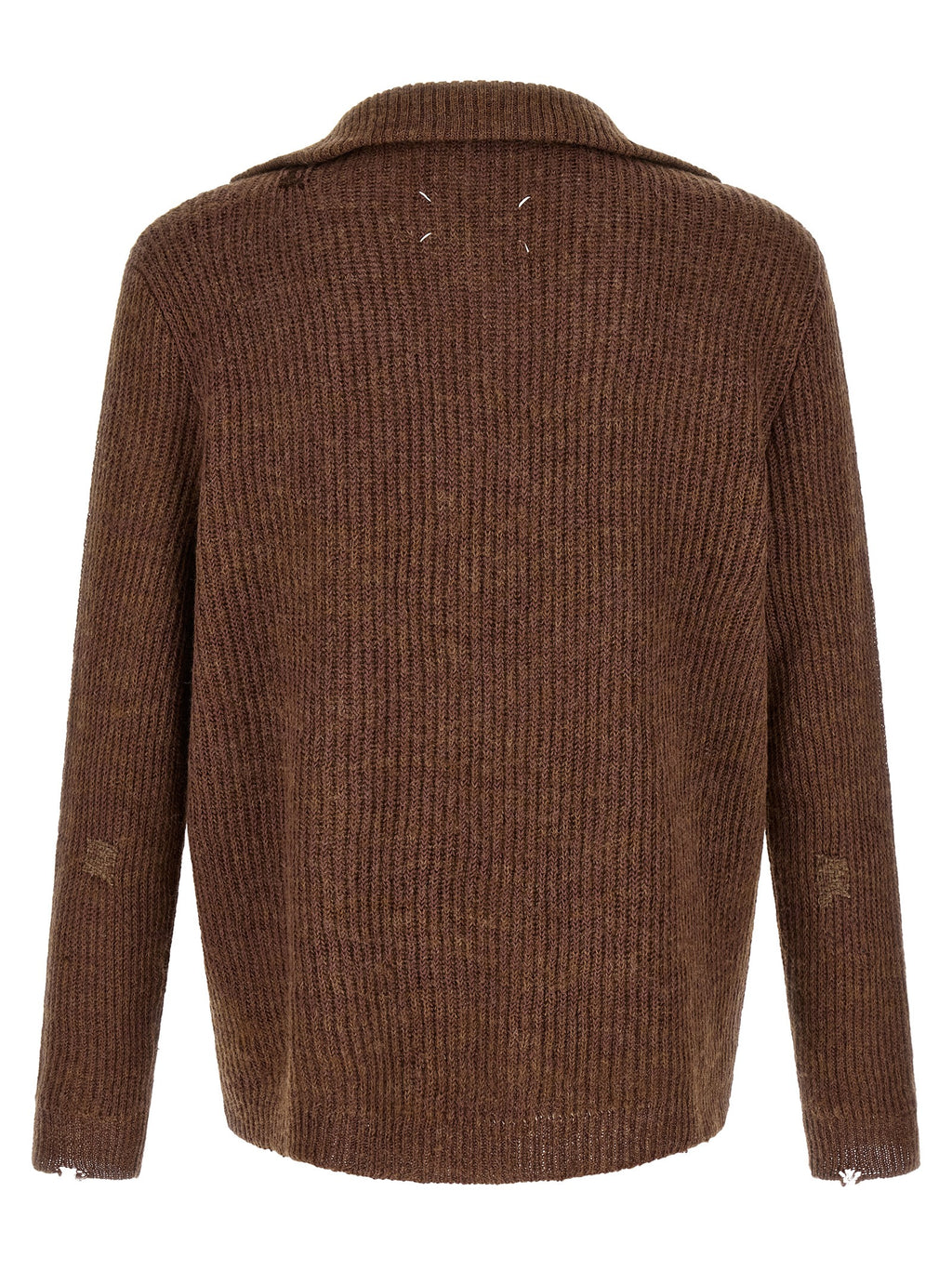 Maison Margiela Brown Linen Cardigan